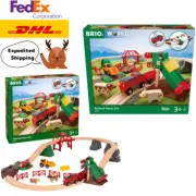 BRIO World 33984 Animal Farm Set Wooden Railway Toy Trains Brio Rail Series