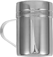 GANAZONO Stainless Steel Flour Duster with Handle Ergonomic Powder Shaker for Sugar Cinnamon Cocoa and Pepper Kitchen Tool for Precise Dusting and Stylish Design