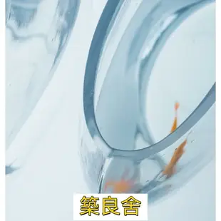 開立發票 魚缸 玻璃魚缸 辦公室魚缸 烏龜缸 水族用品透明扁形金魚缸生態創意玻璃魚缸金魚缸水培缸花瓶特價