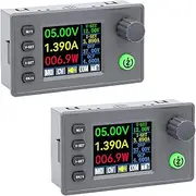DROK Adjustable Voltage Regulator 2pcs - Color LCD Display Buck Boost Converter 6-36V to 0.5-36V 4.5A 40W, Silicon Keypads DC to DC Converter Power Supply for RV Solar Panels