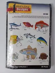 Amazing Designs AD1336 Embroidery Floppy ~ Saltwater Fish Collection~ 20 Designs