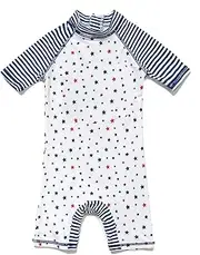 [BONVERANO] (TM Baby boy UPF 50+ Sun Protection S/S One Piece Kids Sunsuit with Zipper