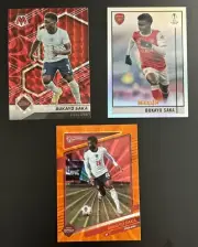 Bukayo Saka Topps Merlin Chrome Silver Refractor Rookie + England Parallels Lot
