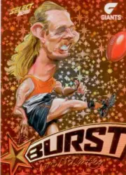 2016 AFL Select Footy Stars ORANGE STARBURST SB35 CAM McCARTHY GWS