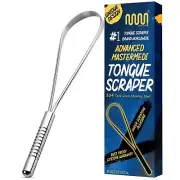 Tongue Scraper Bad Breath Treatment for Adults & Kids Medical Grade 100% Stai...