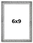 6x9 Frame Silver Picture Frame - Complete Modern Photo Frame Includes UV Acrylic