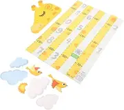 IWOWHERO 1Set Giraffe Height Measuring Sticker Removable Height Wall Decal for Nursery Playroom Cute Cartoon Design for Growth Tracking Home Decoration for Bedroom