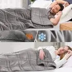 Double-Sided 15lb Weighted Blanket(60 X 80 Inches, Twin Size), Reversible Wei...