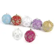Christmas Glitter Baubles Xmas Tree Ornament Acrylic Beads for Crafts Clear