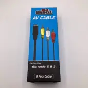 Old Skool Sega Genesis 2 & 3 AV Cable NEW IN BOX