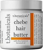 t.botanicals Chebe Hair Butter for Growth, Thickening and Nourishment - Ayurvedic Formulation with Horsetail (Lavender, 8 oz)