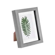 Nicola Spring Acrylic 3D Box Photo Frame with 4" x 6" Mount - 5" x 7" - Grey
