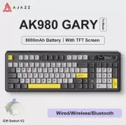 AJAZZ AK980 - Wireless Gaming Keyboard (8000mAh Battery, Bluetooth, Hotswap...)