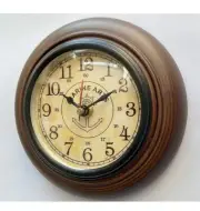 Antique Round 6" Single Side Clock / Vintage Style Wooden Office Analog Wall Clo