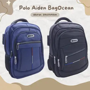 Polo Bag AIDEN 帆布面料 4室16寸數字鎖 USB進口筆記本電腦雙肩包 POLO帆布防水16寸數字鎖4室書