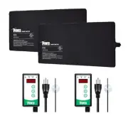2-Pack 6"x8" Reptile Heating Pad with Digital Thermostat Temperature Controller