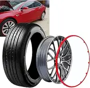 Rim Protector Rim Protectors for Alloy Wheels,red, Set of 4,Restore car Wheel Scuffs and scrapes,tire Guard line Moulding Trim,fits for All Models(Size:20 INCH)(16 INCH)