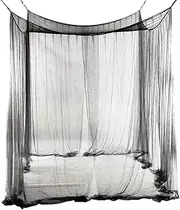 Mosquito Net Hanging Bed Canopy - Extra Large Easy Installation for Home & Travel Size Bed Net Black