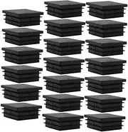 OSALADI 20pcs Square Hole Plugs for Tubing End Caps for Furniture Easy to Install for Protecting Table Legs Bar Stools and Patio Furniture