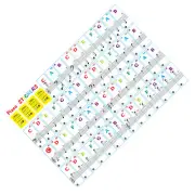 Colorful Transparent Piano Keyboards Stickers 37/49/61/88 Key For Learners