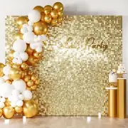 Shimmer Wall Backdrop Iridescent Gold 36 Pack Sequin Backdrop Panels 6FTx6F...