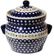 Polish Pottery Fermenting Pickling Crock Pot 3.6 liter from Zaklady Boleslawiec