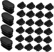 HOLIDYOYO 40pcs Non Slip Chair Leg Covers Durable Furniture Floor Protectors for Chairs and Tables Easy Installation Scratch Caps Oval Inserts for Home Use