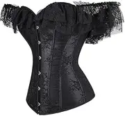 [Hengzhifeng] Womens Renaissance Corsets off the Shoulder Corset Bustier Top