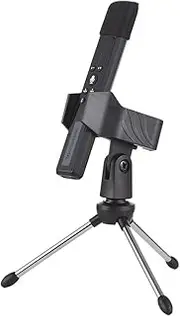 Oimzzr USB Microphone Metal tive Microphone Plug and Play Desktop Recording Mic for Computer Gaming Conference Video Karaoke Streaming Broadcast 4 Optional Polarity Modes Volume Black with Tripod