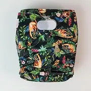 Monarch Ultimate Wipeable Cloth Nappy with Hook and Loop Closure, Slothing Around