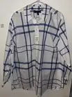 Lane Bryant Plaid Button Down Blouse Size 22