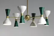 Modern Italian Chandelier in The Style of Stilnovo Vintage Design