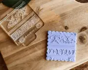 Crystals Magic Esoteric Mystery - Embosser Stamp for cookies, Cake