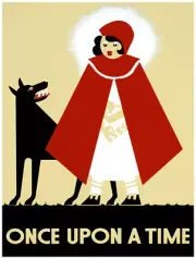 11x14"Decoration Poster.Interior room design art.Red Riding hood Wolf.6454