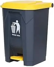 Outdoor Outdoor Trash Can Trash Trunk Thickened Dustbin Park Street Trash Can with Lid Pedal Type Hotel Trash Commercial Kitchen Tras Recycling dustbin(Yellow,45L)