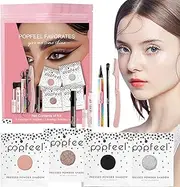 Gwtdtoad Portable Makeup Kit | Smudge-Proof Colorful Makeup Set, Long Lasting Girls Cosmetics Set, Portable Makeup Set with Eyeshadow, Eyebrow Balm for Travel