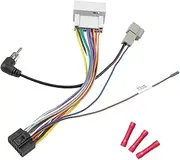 Jayubien 24Pin Radio Stereo Wiring Harness Kit Replacement for Honda Accord Crosstour Fit Pilot Odyssey Acura Aftermarket 16Pin ISO Car Radio Antenna Adapter with Butt Connector Reverse Cable