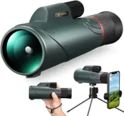 Monocular 12X50 W/ Tripod Mobile Holder for Outdoor Hunting Camping Waterproof