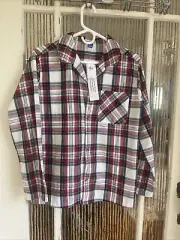 Unisex Kids Plaid Flannel Pyjamas Antique Navy Neutral Matching Check XXL Multi