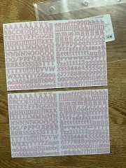 Creative Memories-Mini ABC/123 -BUBBLEGUM CLASSY Stickers - One Sheet Pink Free