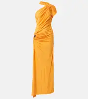 [Christopher Esber] Christopher Esber Helix Crystal asymmetric gown AU 10 yellow