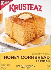 Krusteaz Honey Cornbread and Muffin Mix, No Artificial Flavors and No Artificial Colors, Baking Mix, 15-ounce Box