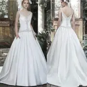 Maggie Sottero Astoria Bridal Gown NWT Champagne Ball Gown w/Pockets Size 14 NEW
