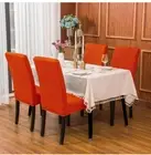 SUBRTEX Set Of 4 Chair Slipcovers Stretch, Washable Kitchen Chair Cover, Orange