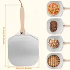 Pizza Peel with Long Wood Handle Foldable Pizza Peel Paddle Aluminum Pizza gucpa