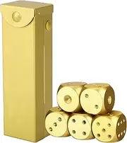 Aluminium Dice - Solid Metal Dice Set for Poker Games - Sturdy Small Dice Prop, Metal Game Poker Dices, Portable Dice Game Toy for Poker, Holiday, Table Games