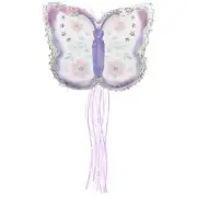 Iridescent Flutter Purple Butterfly 20 Pull String Pinata Pinyata Party Treats