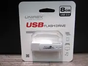 Unirex USFW-208WS Swing 8GB USB 2.0 Flash Drive - WHITE
