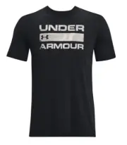 Under Armour Mens T-Shirt 2XL Camo Stacked Logo Fill Black Short Sleeves