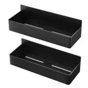 Strong Magnetic Shelves 2 Layers Black White Storage Rack Kitchen Plastic Spice